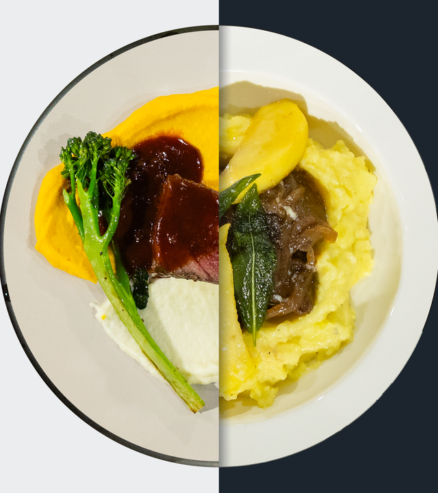 Hirschruecken vs. Rehleber-Geschnetzeltes