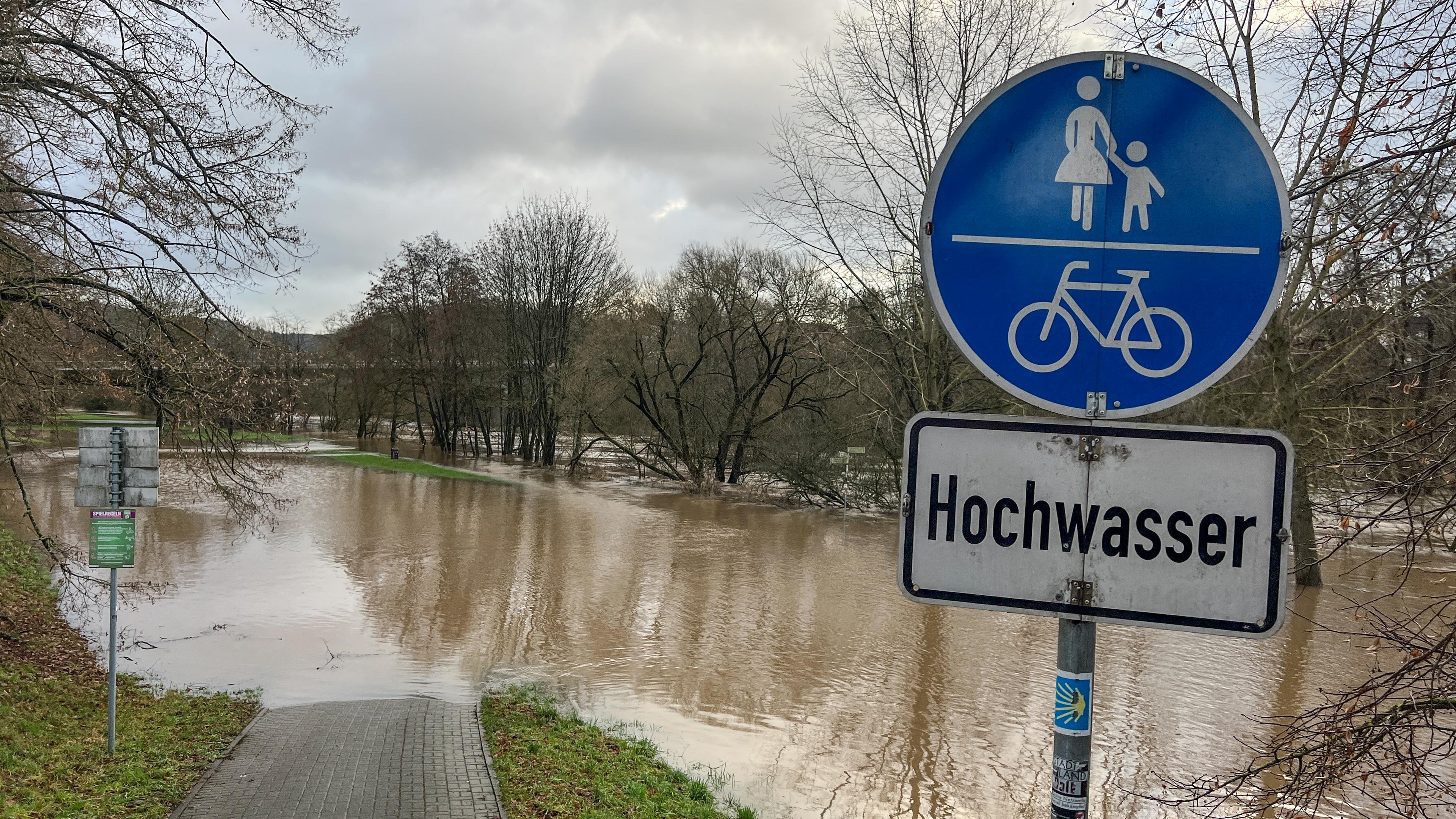 Hochwasser im Landkreis Marburg-Biedenkopf.