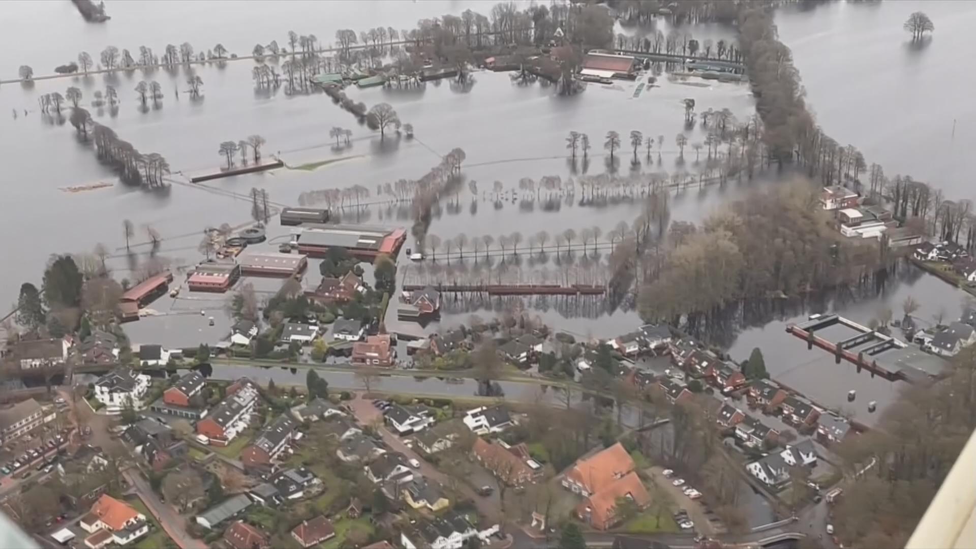 Auf dem Bild das Hochwasser in Deutschland