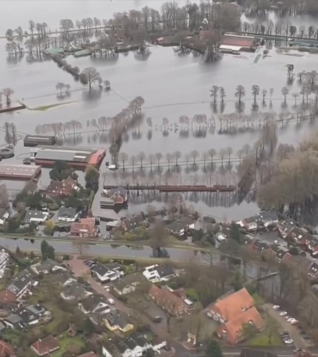 Auf dem Bild das Hochwasser in Deutschland