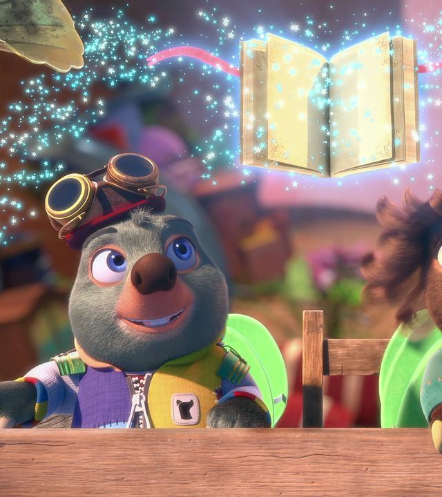 Bei der rasanten Stadtrundfahrt auf dem Oberdeck des offenen Busses unterhalten Moley und sein magisches Buch Mauli die Botschafterin aus Mauledonia. Der strengen und zugeknöpften Maulwurfdame stehen dabei die Haare zu Berge.