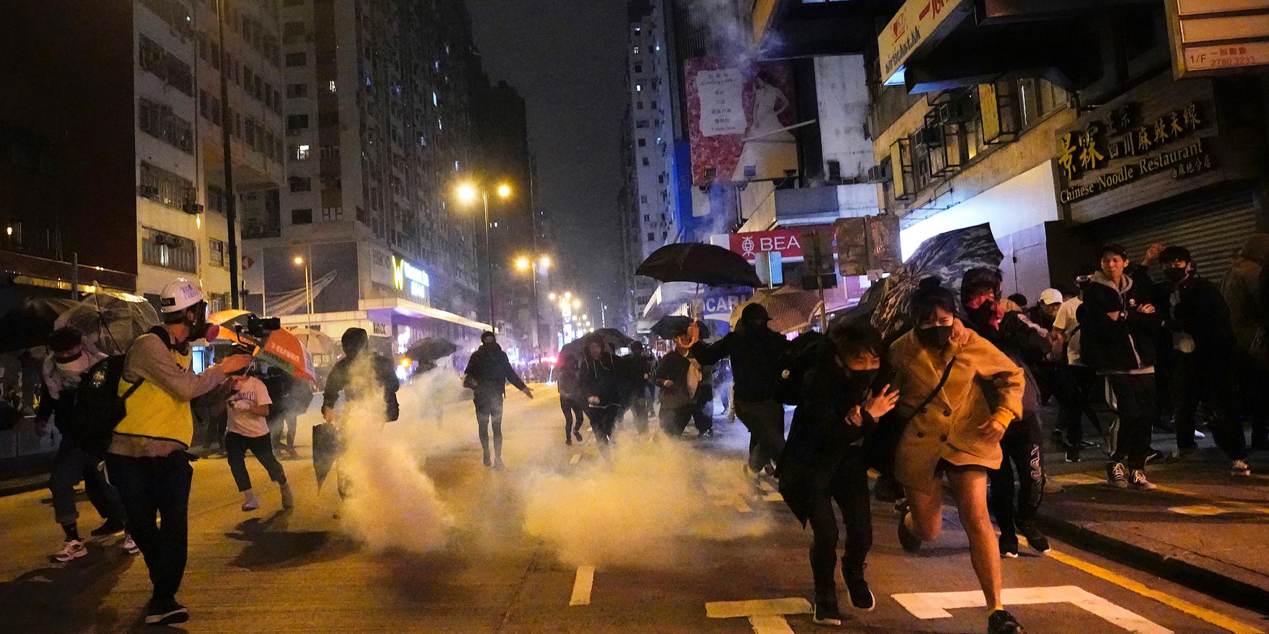 In Hongkong sind auch zu Silvester Tausende für mehr Demokratie auf die Straße gegangen.