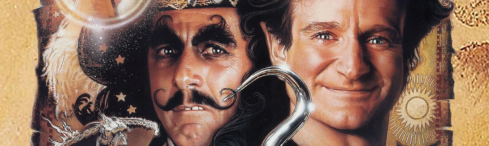 Plakatmotiv zu "Hook" mit Dustin Hoffman und Robin Williams.