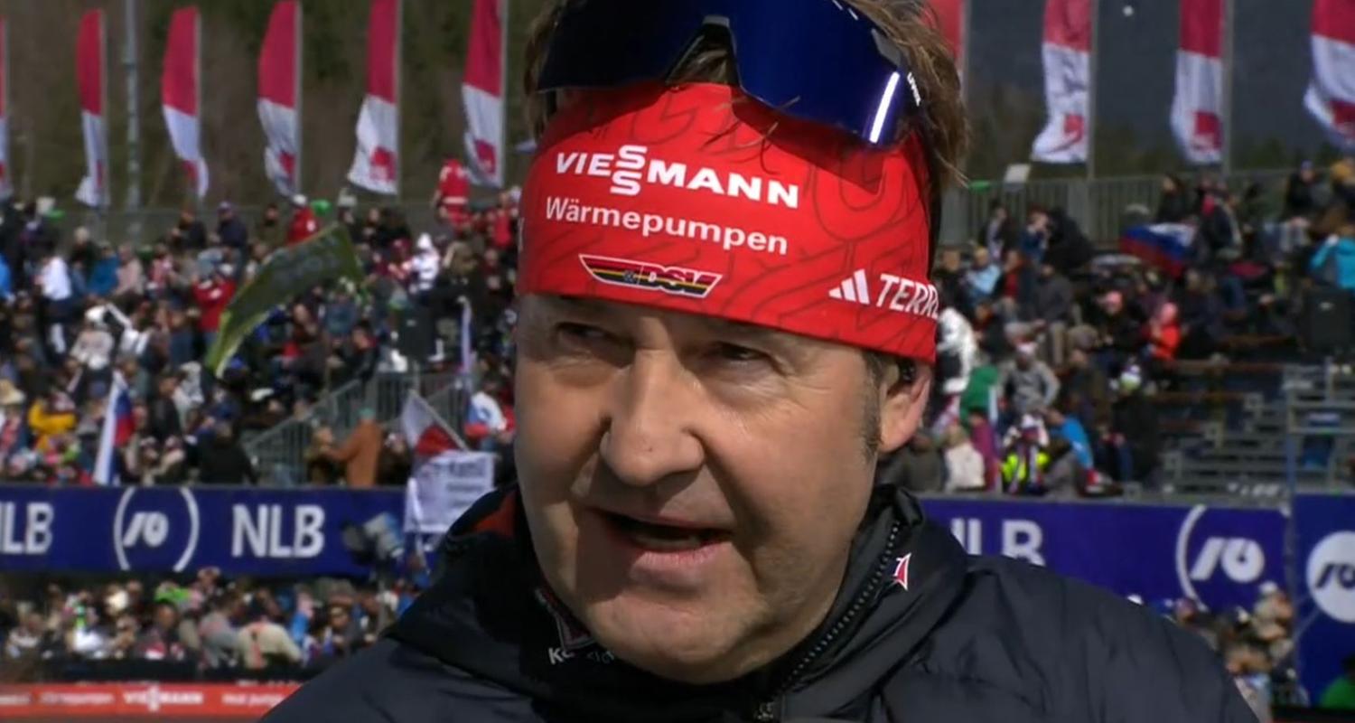 DSV-Skisprung-Sportdirektor Horst Hüttel im ZDF-Interview beim Skiflug-Weltcup in Planica.