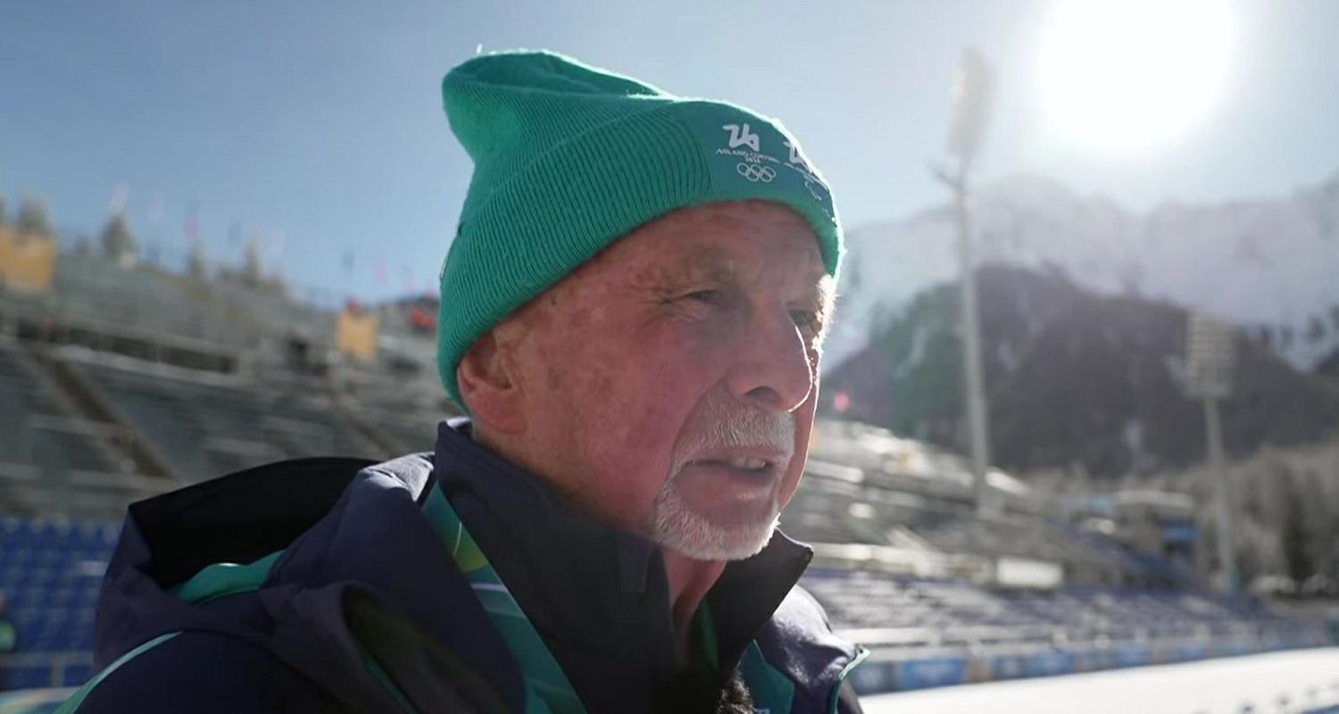 Olympia-Volunteer Hubert Bihler in Antholz.