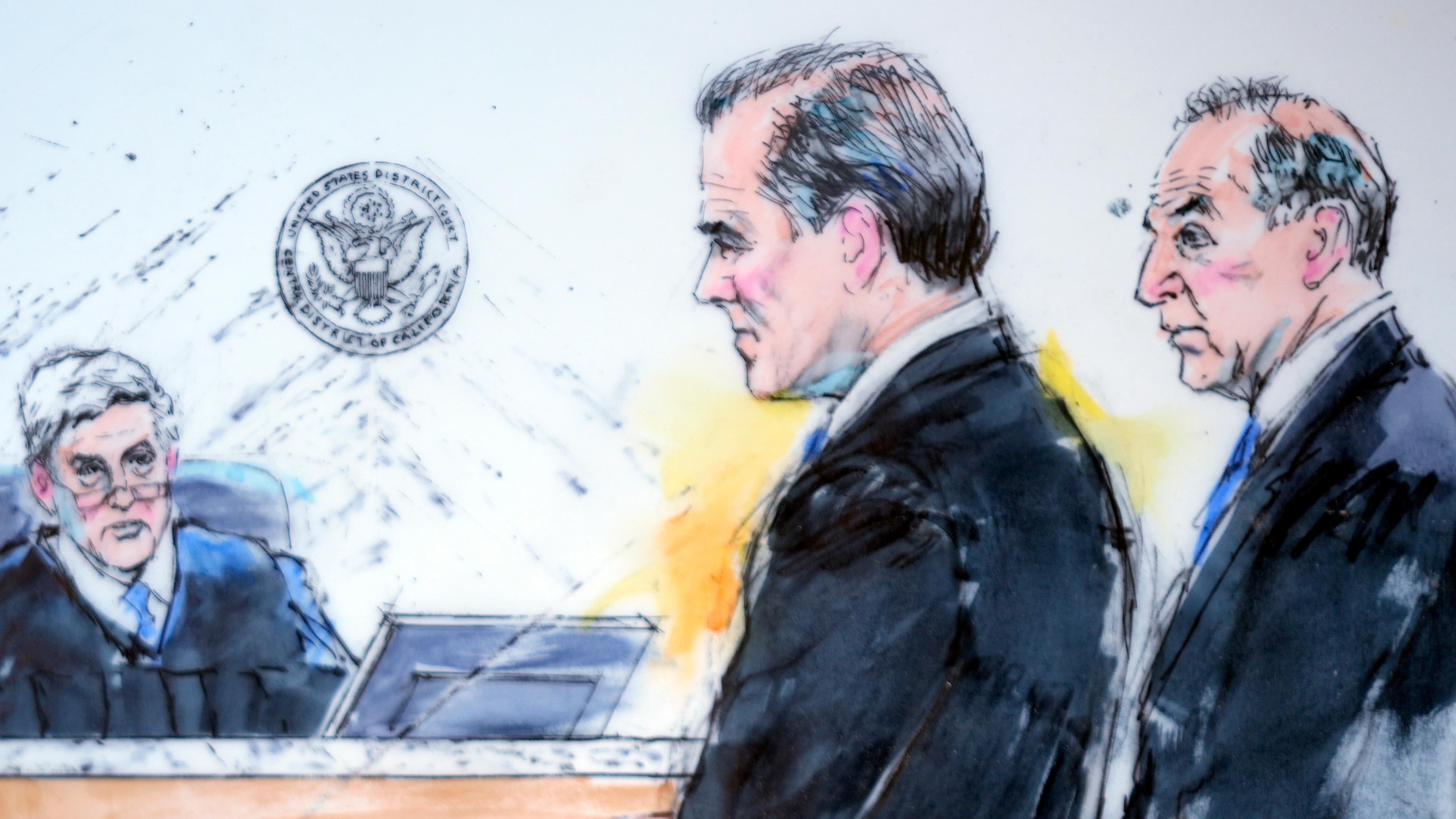 Zeichnung von Hunter Biden im Gerichtssaal 