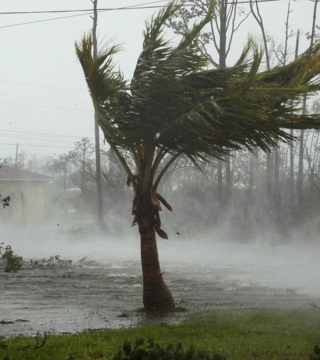 hurrikan trifft auf die bahamas