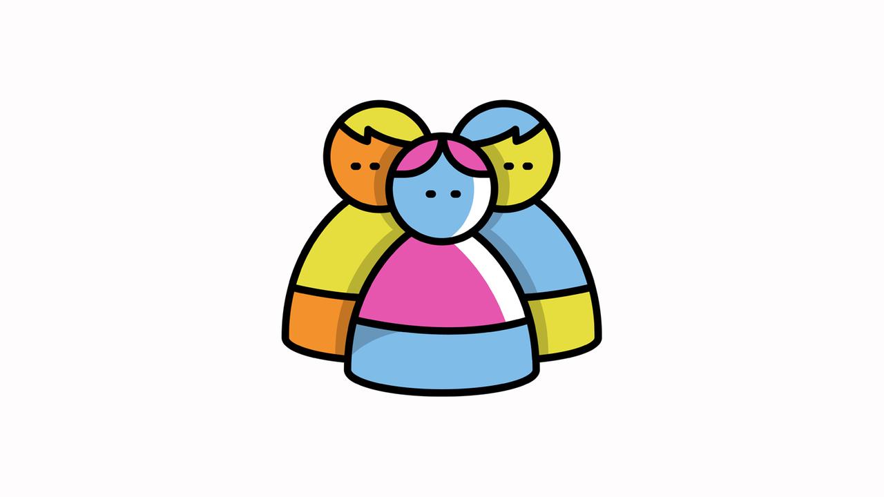 Personalmarketing Icon mehrere Figuren Work-life-balance