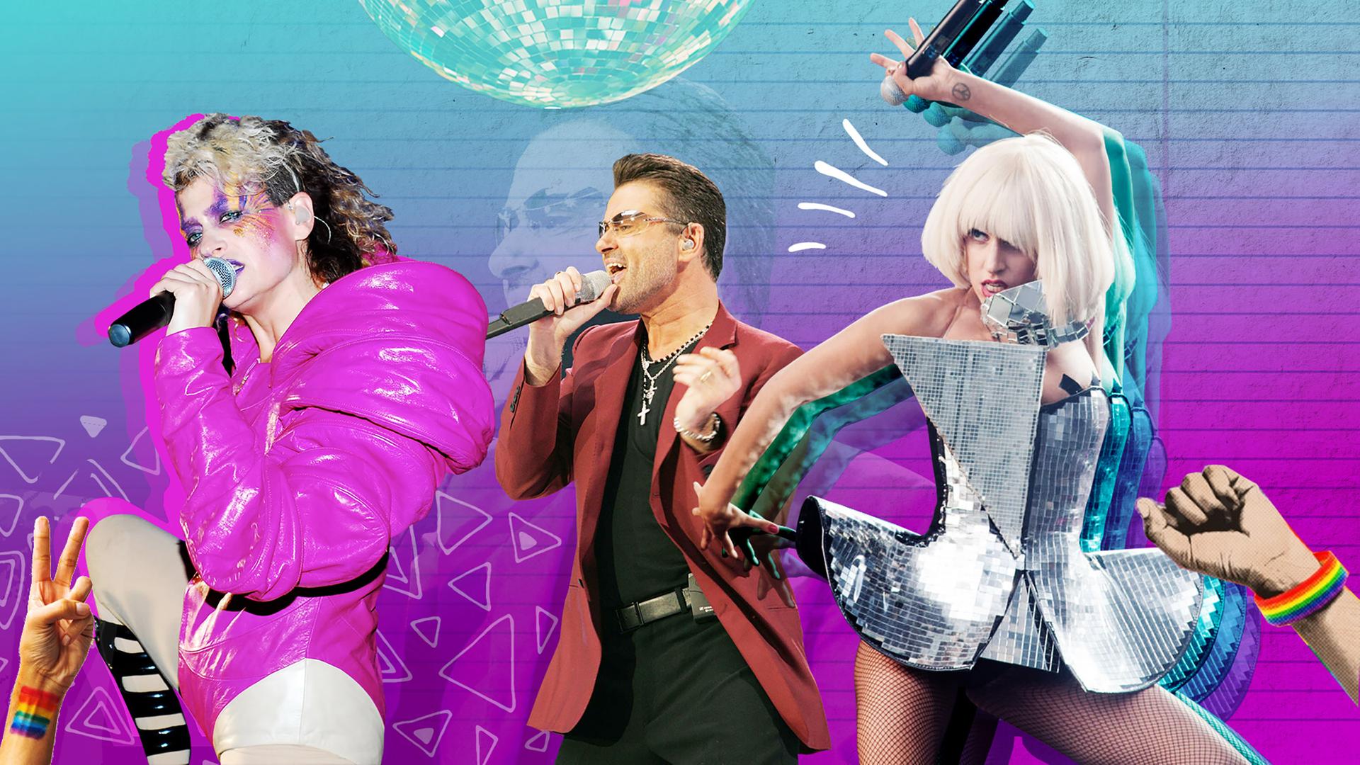 Peaches, George Michael und Lady Gaga – Popstars, die queere Kultur geprägt haben. 