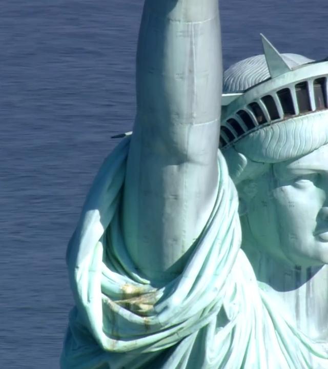 Kopf der Freiheitsstatue groß.