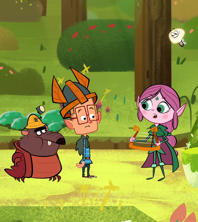 Ratrick, Vipkrad und Ephi sind auf dem Weg zum König der Elfen. Die drei halten im Wald bei einem grünen Stein mit Notenschlüsseln. Ephi hält Vipkrad eine heilige Harfe hin, auf der er die Hymne der Elfen spielen soll, damit der Stein ihnen den Weg zum Elfenkönig weist.