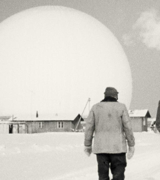 Bau der ersten Satellitenstation Deutschland 1964