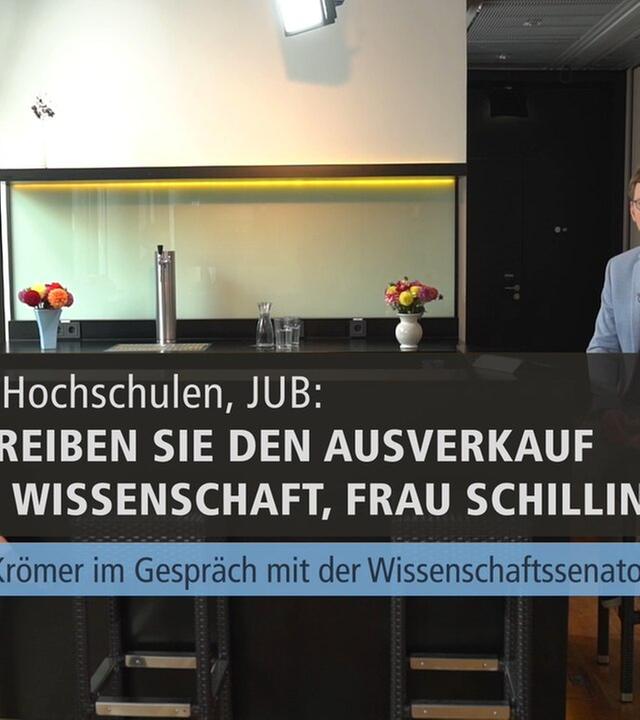 "Betreiben Sie den Ausverkauf der Wissenschaft, Frau Schilling?"