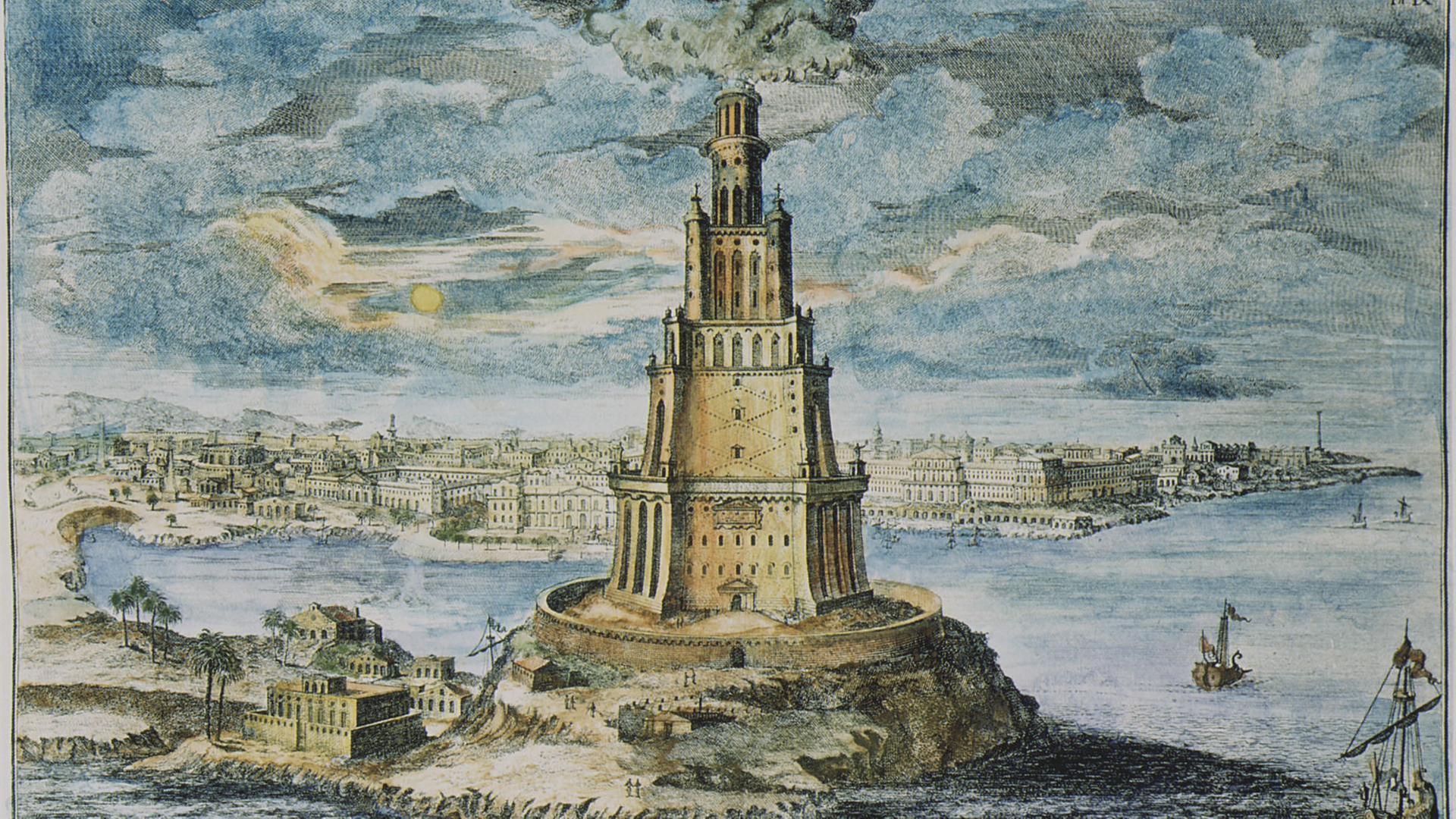 Der Leuchtturm auf der Insel Pharos