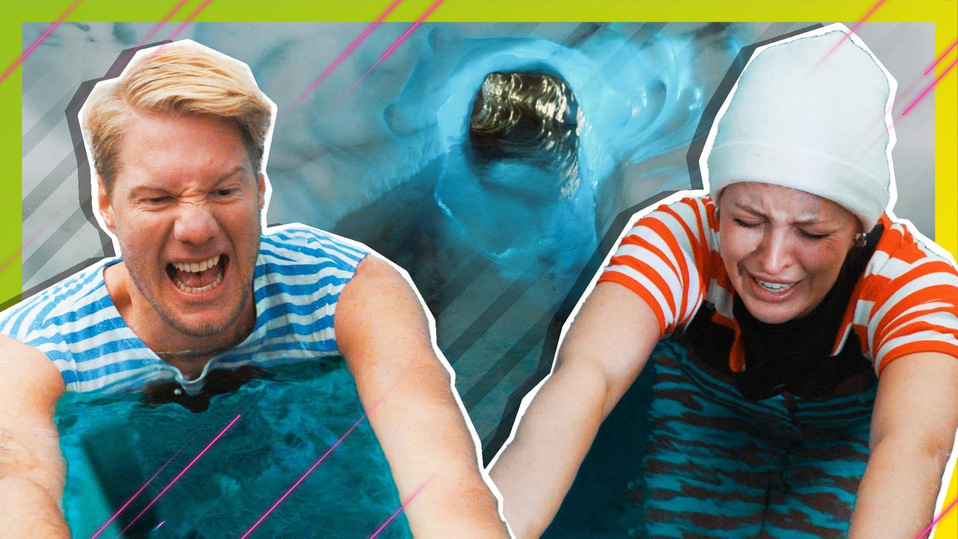 Eisbaden im Gletscher: Wer hält es länger aus?