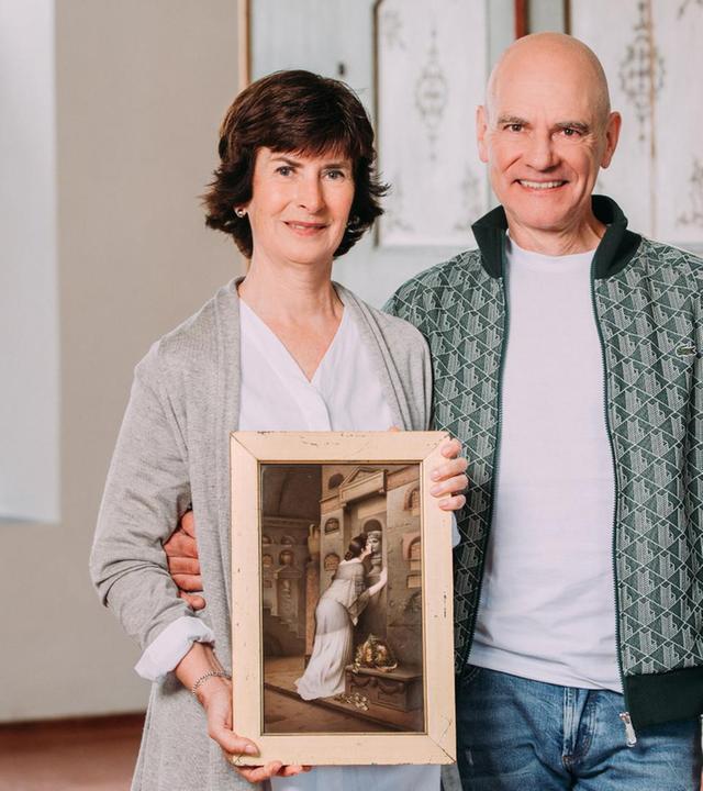 Fast Sperrmüll · Wertvolles Porzellanbild und mehr