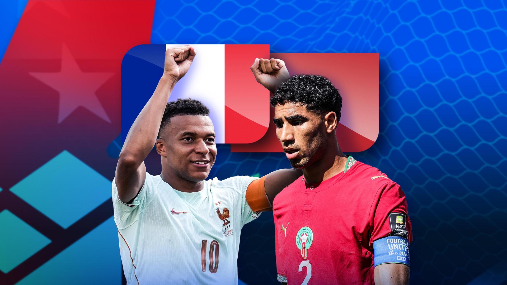 Frankreich gegen Marokko - das Re-Live