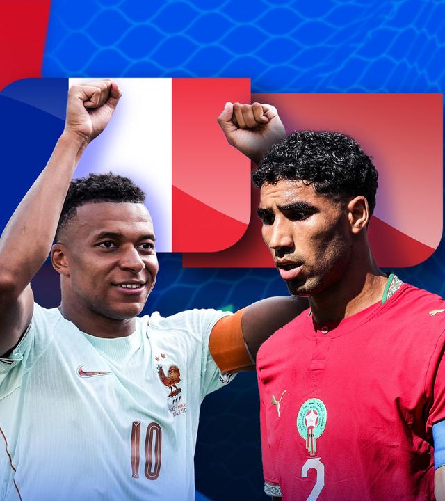 Frankreich gegen Marokko - das Re-Live