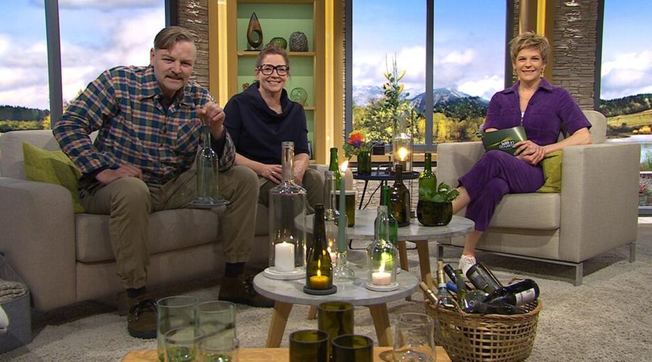 Ganze Sendung: Glas-Upcycling, Wirtshaustipp, Kirsch-Baiser-Kuchen