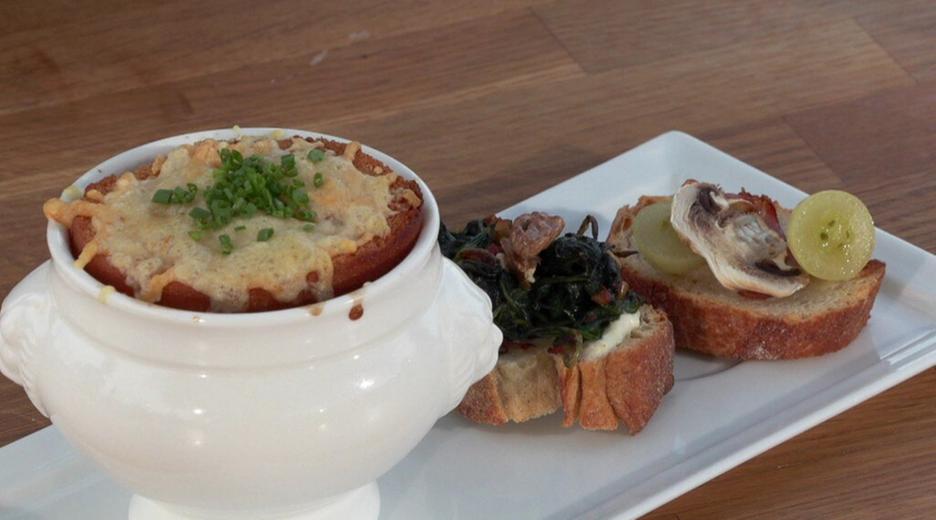 Gratinierte französische Zwiebelsuppe