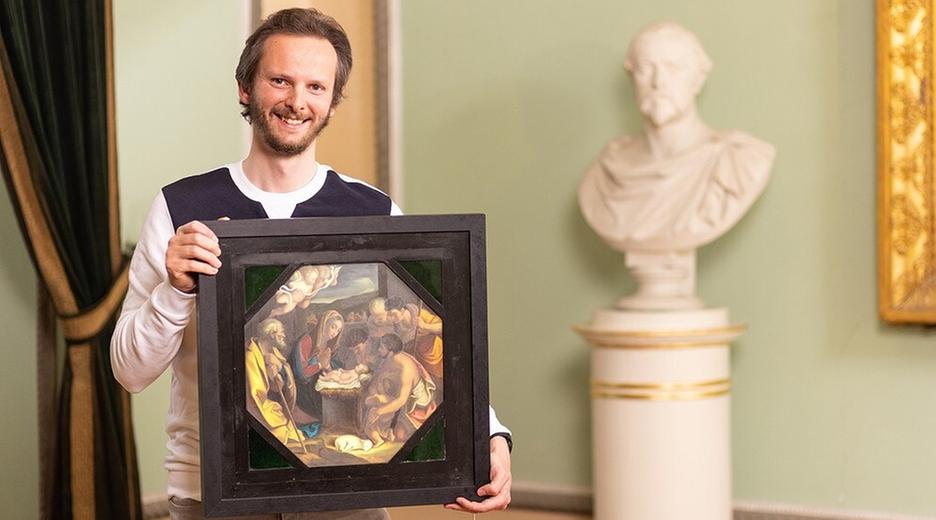 Internet-Entdeckung? Hinterglasbild und mehr