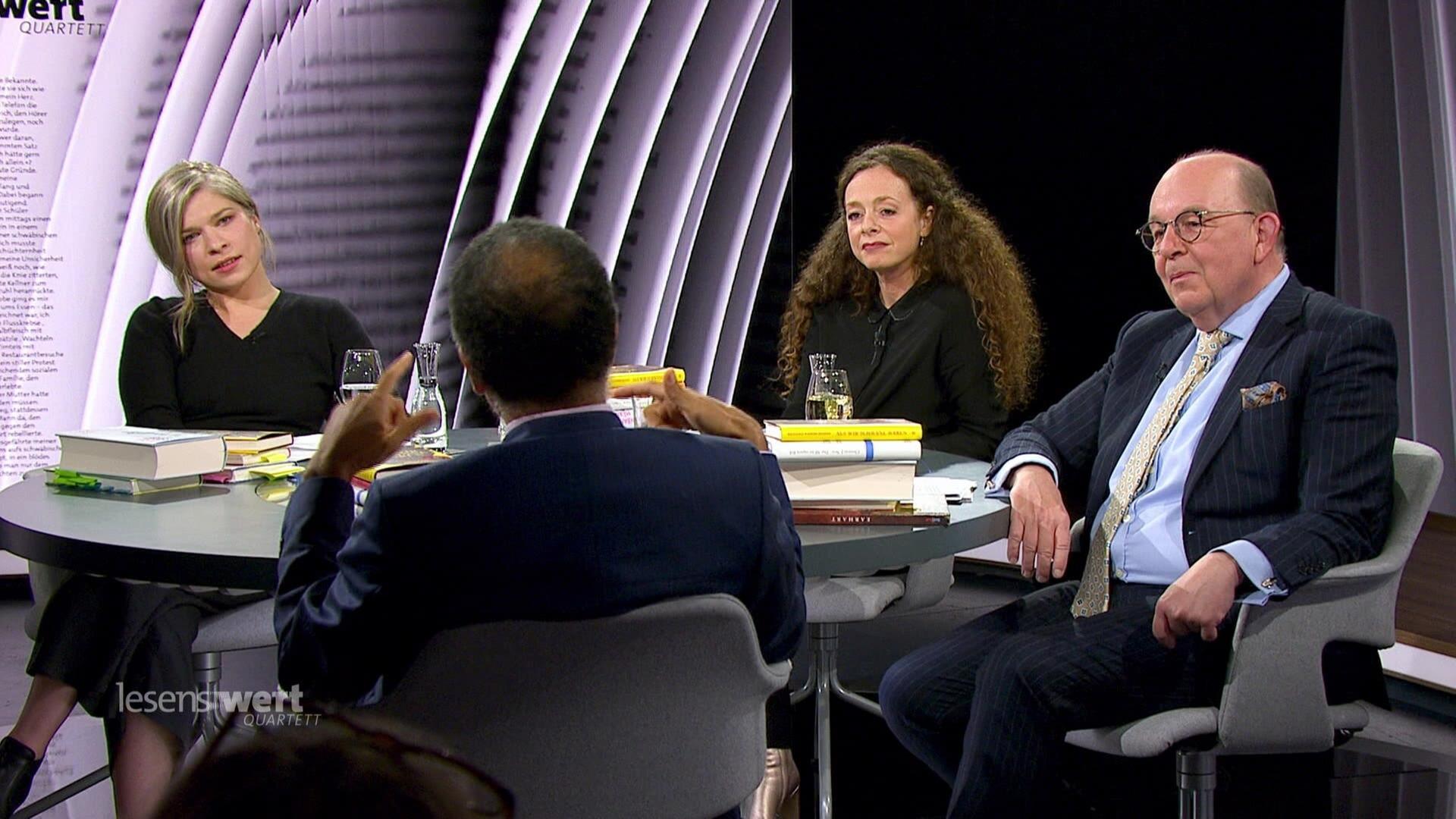 lesenswert Quartett mit Büchern von Behzad Karim Khani, Ljuba Arnautović, Clemens J. Setz und Gian Marco Griffi