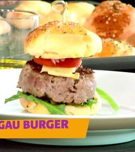 Mit Herz am Herd - Bliesgau-Burger mit Süßkartoffeln aus dem Ofen