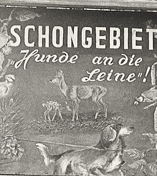 Plakat-Aktion gegen wildernde Hunde