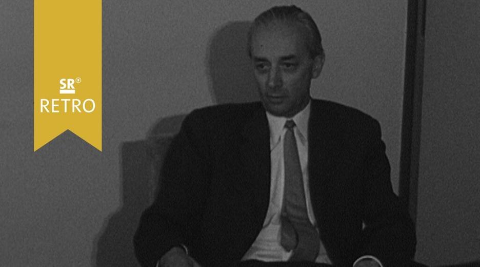 Rektor der Universität des Saarlandes bei Ministerpräsident Franz Josef Röder