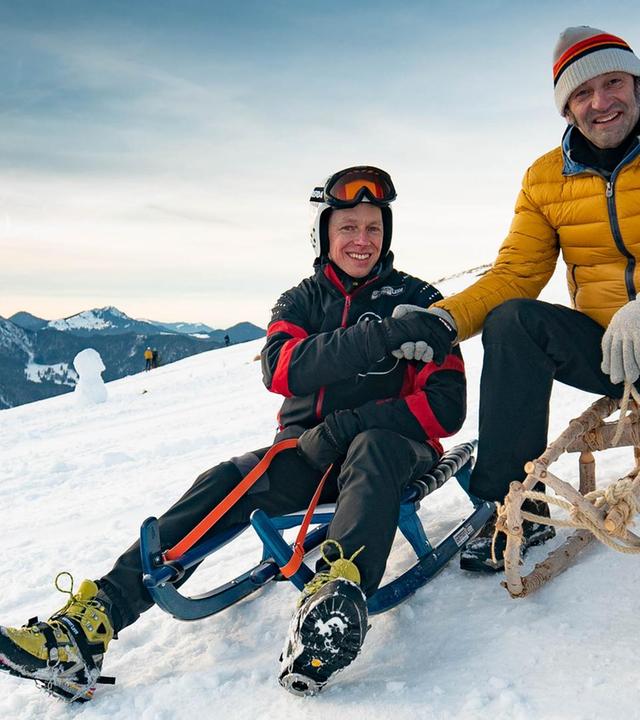 Schmidt Max und der selbst gebaute Rodel