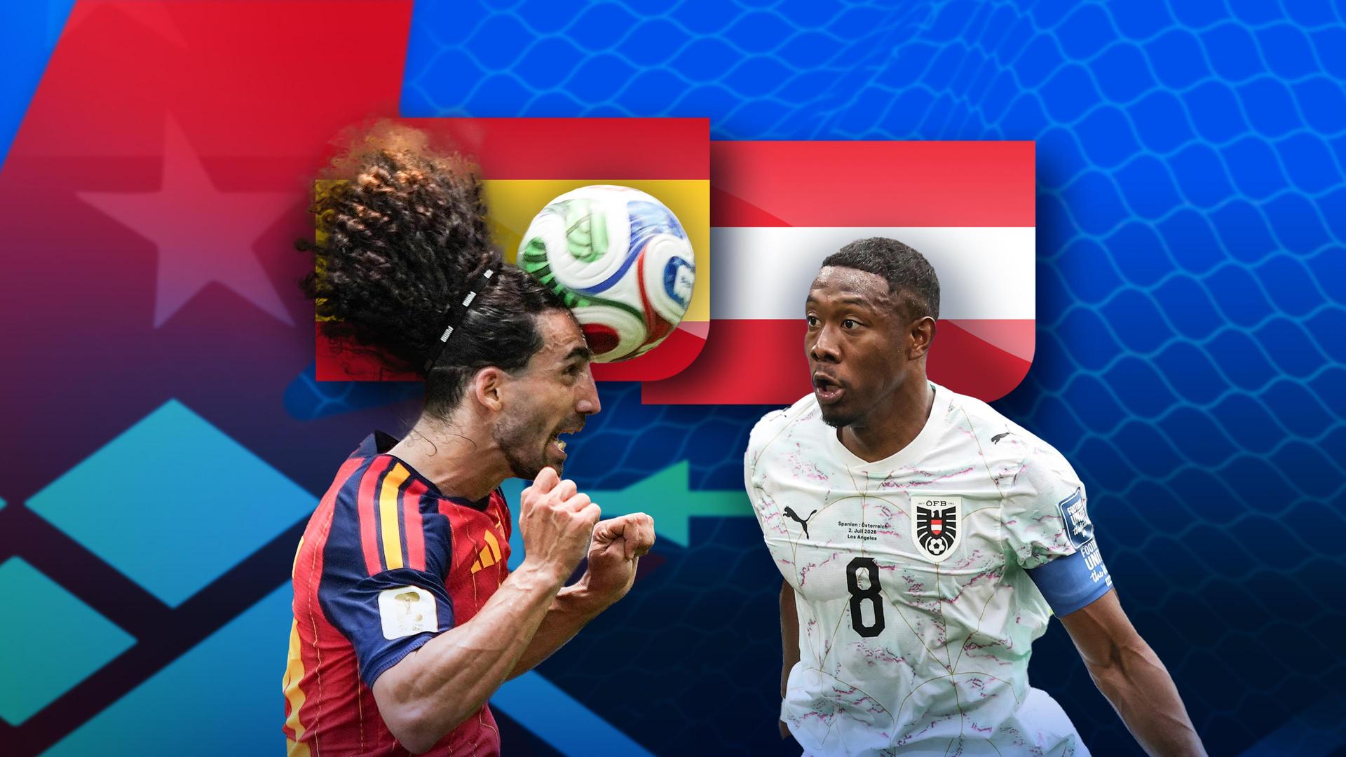 Spanien gegen Österreich - das Re-Live
