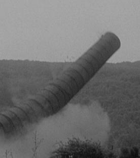 Sprengung dreier Schornsteine, Kamine der Kokerei in Sulzbach-Altenwald