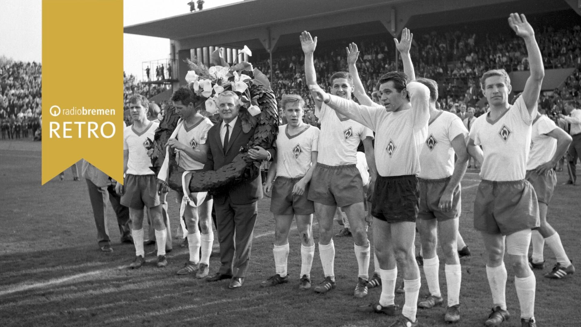 Werder Bremen als Deutscher Meister empfangen