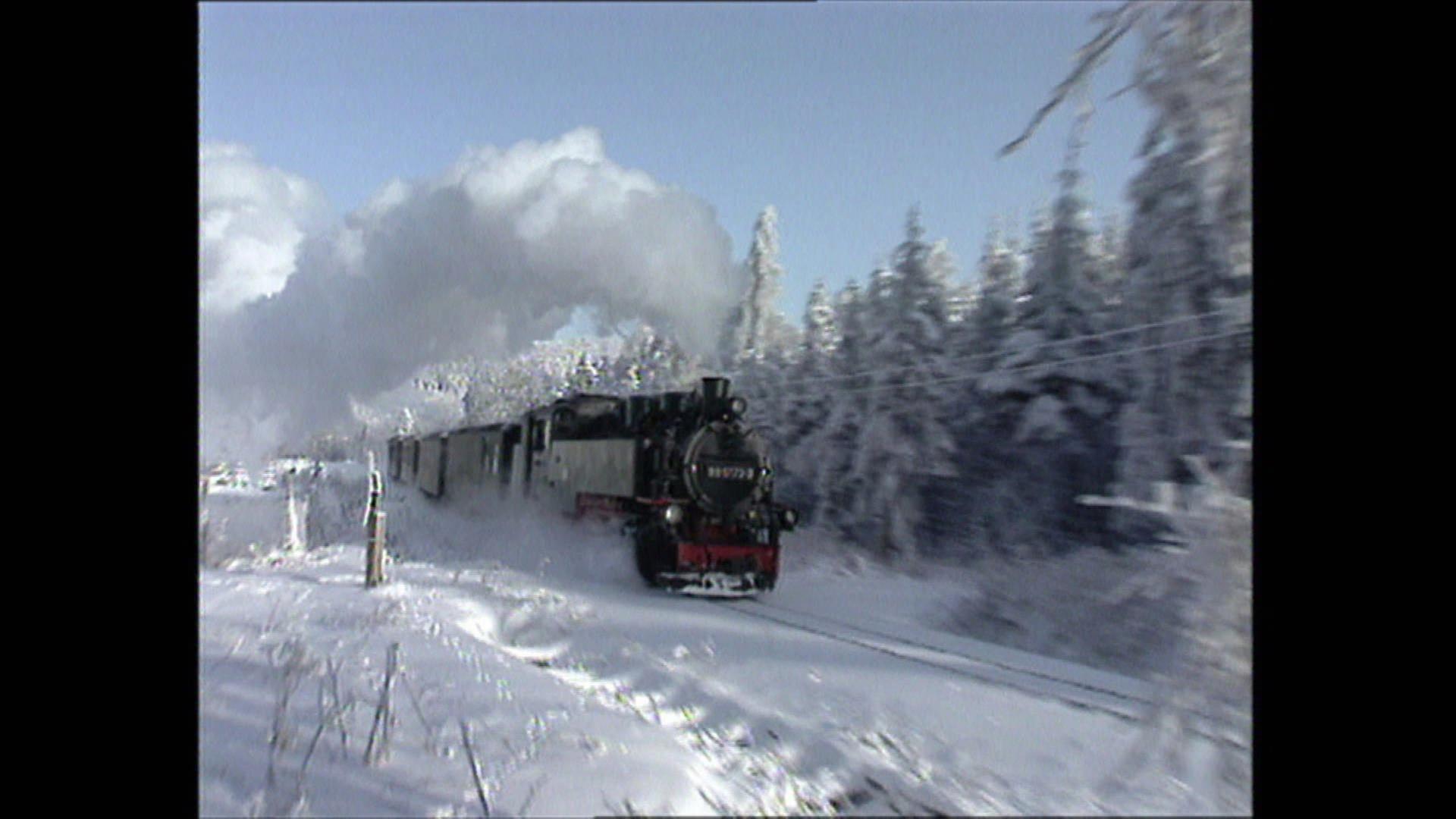 Winterdampf im Erzgebirge