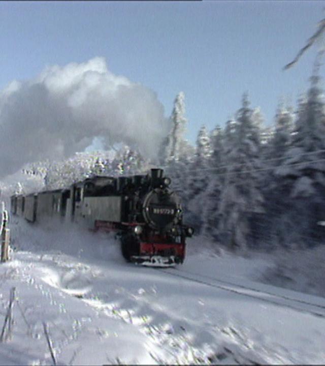 Winterdampf im Erzgebirge