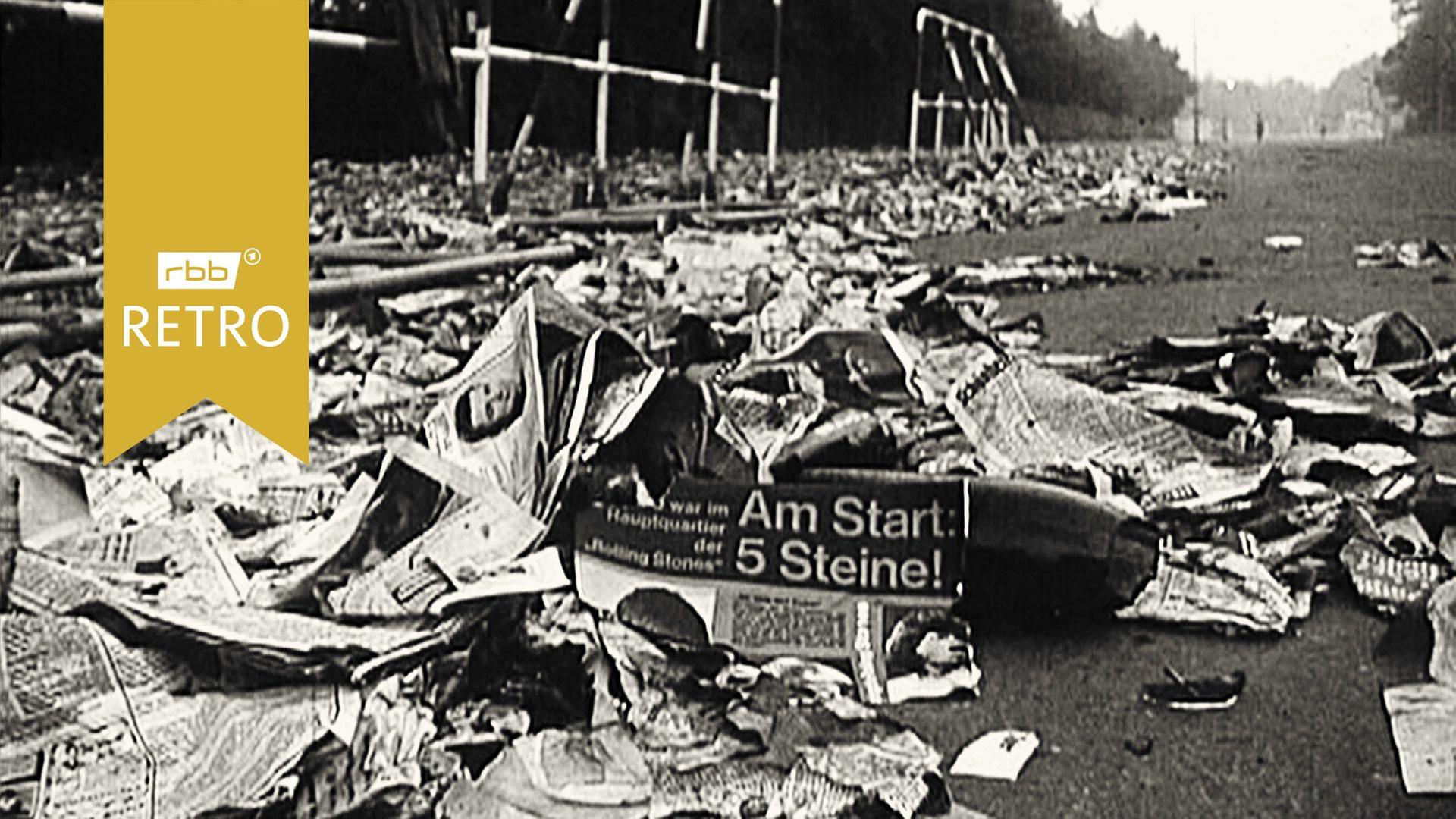 Zerstörte Waldbühne nach Rolling-Stones-Konzert