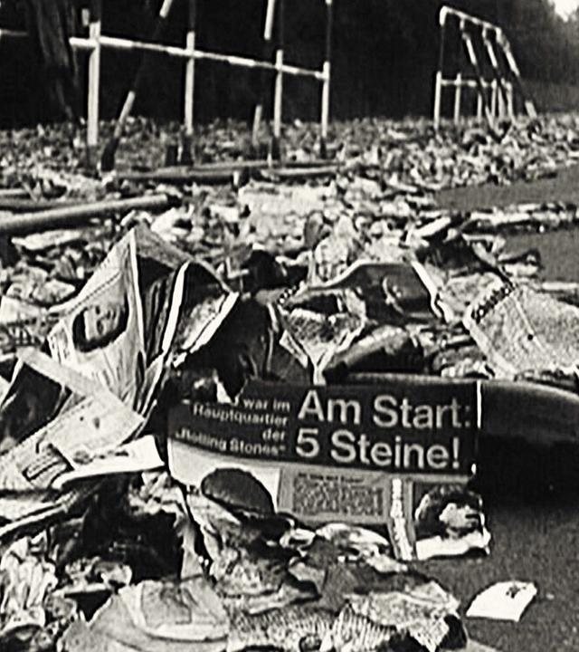 Zerstörte Waldbühne nach Rolling-Stones-Konzert