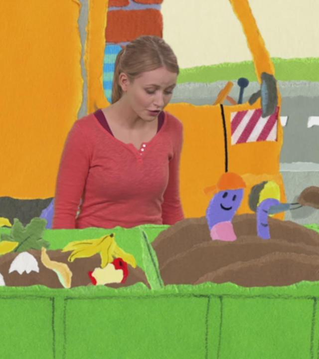 Anni und Kikaninchen besuchen den Wertstoffhof