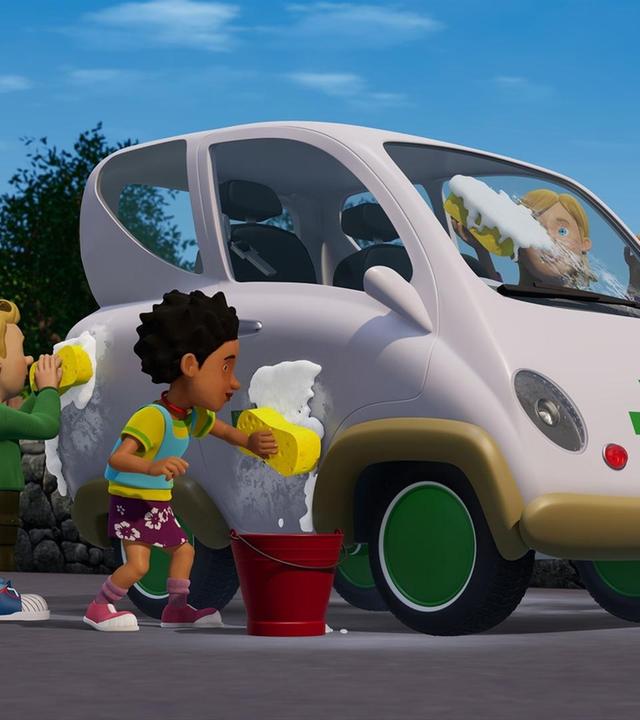 Chaos beim Autowaschen