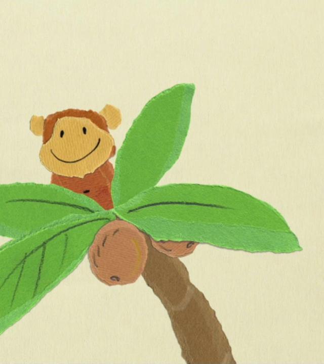 Der Affe auf der Kokospalme