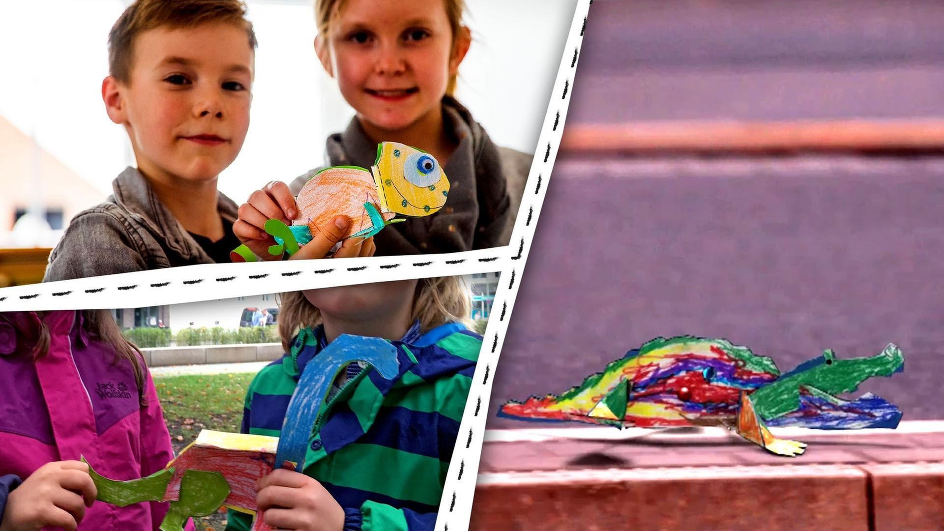 Dino, Chamäleon und Krokodil - wir basteln Reptilien