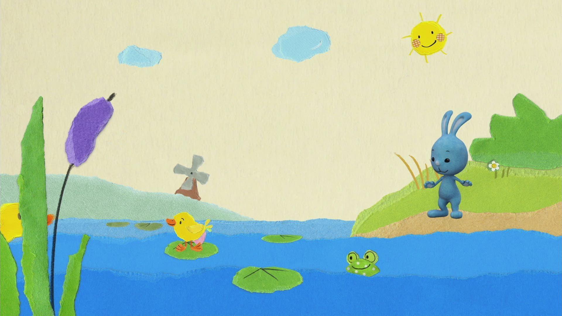 Ein ängstliches Entchen lernt Schwimmen