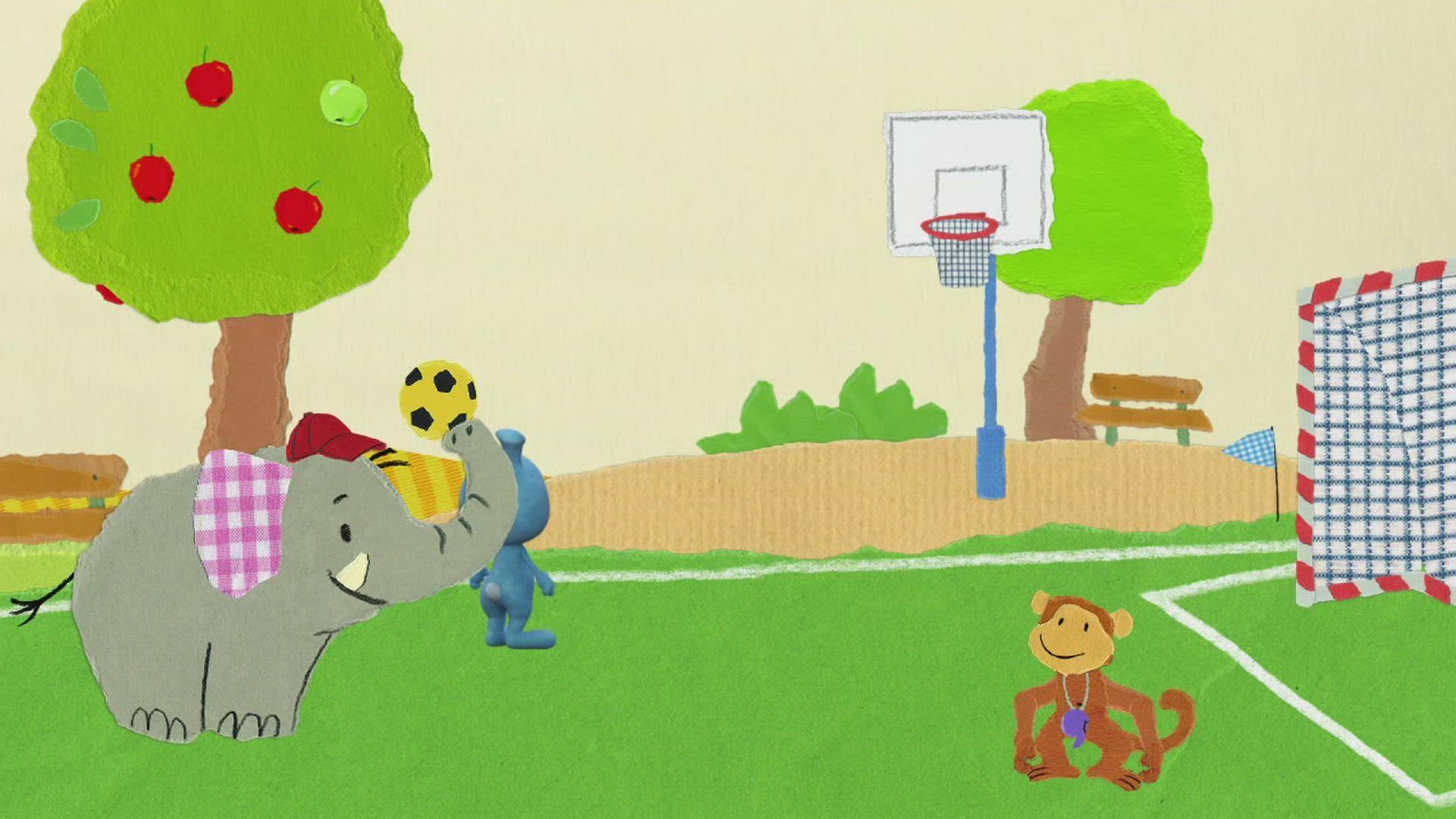Ein Basketballspiel am Apfelbaum