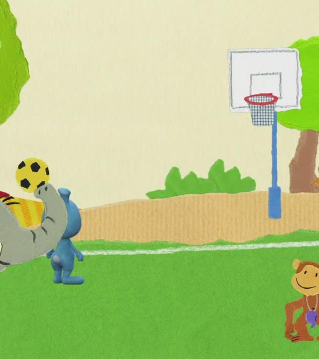 Ein Basketballspiel am Apfelbaum