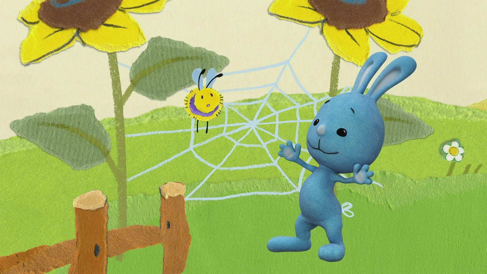 Ein Bienchen verfängt sich im Spinnennetz