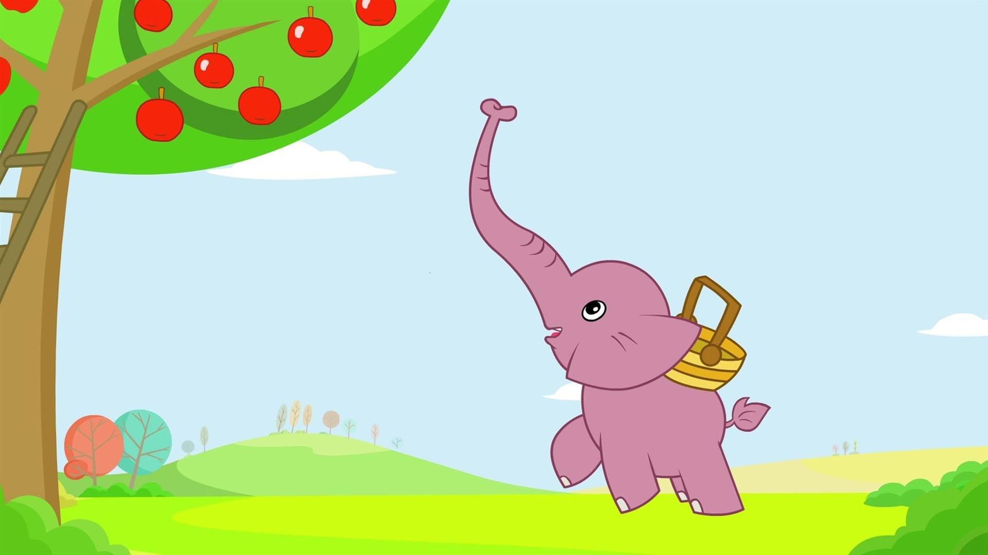 Ein Rüssel voller Äpfel