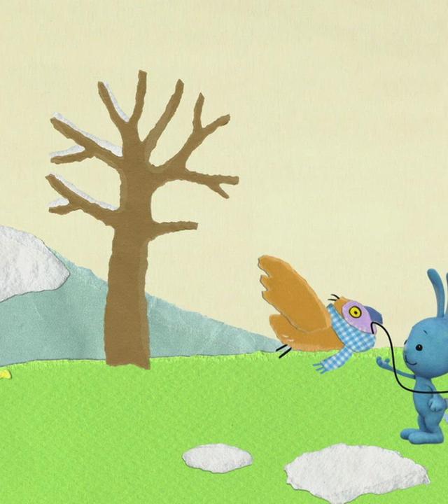 Ein Uhu rettet den Schneemann