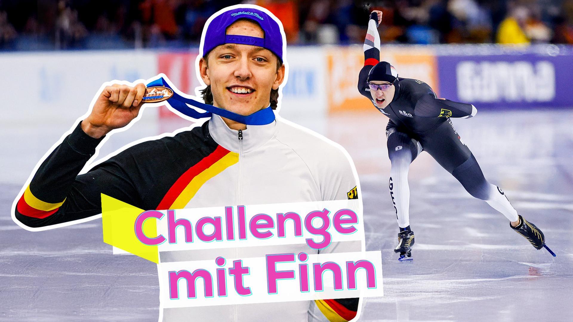 Eisschnelllauf mit Finn Sonnekalb