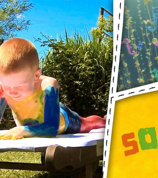 Es ist Sommer! Körperabdruck, baden gehen und Schneckenwitz