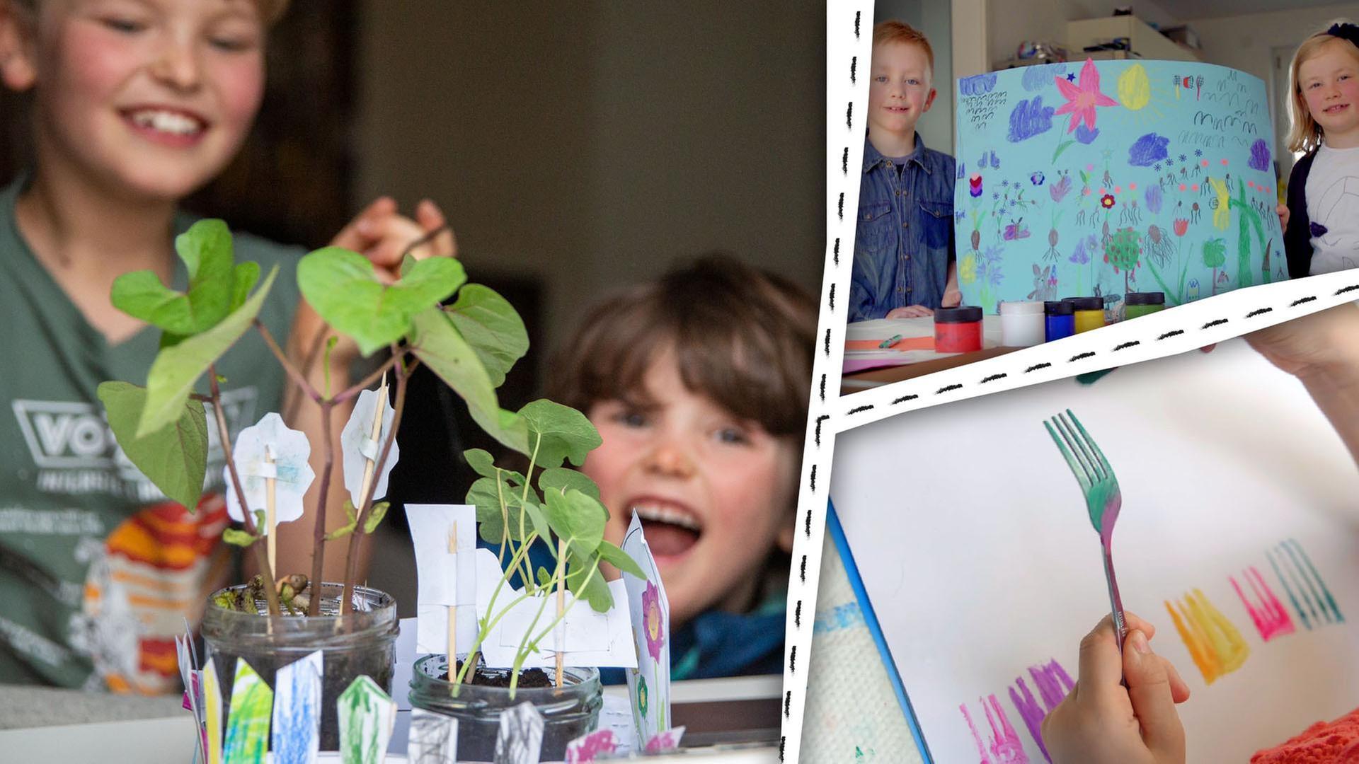 Es wird Frühling - wir basteln einen Fenstergarten und malen